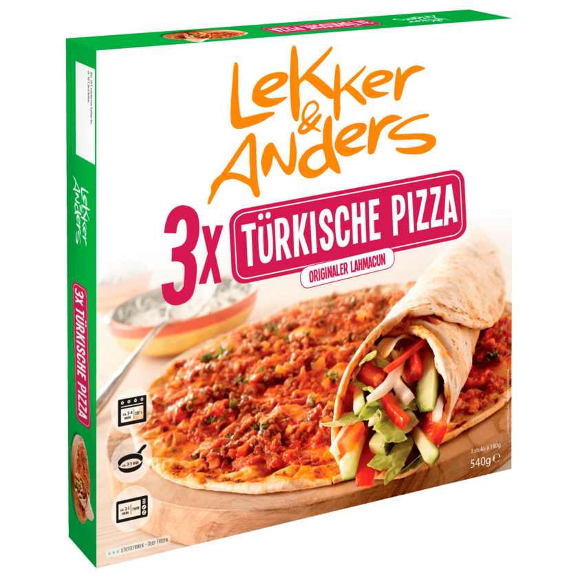 Lekker & Anders! 3 Türkische Pizza 540g